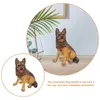 Trädgårdsdekorationer dekorera falska djurmodell valpfigurer konstgjorda prydnad harts hund livlig simulering