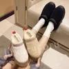 Chinelos encaracolados Tasman ugglie Slides de pele de castanha Sherpa velo fofo Tazz trança arranhões Mules Mulheres Ultra Mini bota de sola grossa Austrália Slip-on Shoes