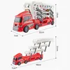 Aircraft Modle Ejector container truck engineering car with 6 alloy children s toy pull back Christmas Thanksgiving gift 231109