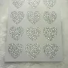 Prezent Glitter Heart Stickers Silver for Envelope Seals