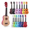 21 -calowy drewniany sopran gitara 4 struny nakulele gitara basowa z torbą dla początkujących dzieci prezent muzyczny instrument multi kolorowy