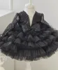 Girl Dresses 2023 Sequin Beads Child Birthday Party Dress Sparkly Wedding Puff Flower Cute Baby First Gown