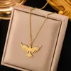 Ketting Oorbellen Set 316L Roestvrij Stalen Sieraden Voor Vrouwen Meisje Phoenix Eagle Mode Waterdichte Oor Gesp Gift Party