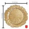 Groothandel Decor Gold Round Inch Plastic Lader Borden Plat Chargers For Party Dinner Wedding Elegant Decor Place Setting Imake790