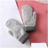 Fünf Finger Handschuhe Winter Warme Weiche Pelz Stricken Fäustlinge Frauen Halbe Finger Fahren Plüsch Dicke Niedliche Kleine Hut Sn Handschuhe Drop Lieferung FA Dhxgk