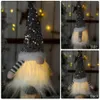 Jouets lumineux en peluche 30 cm poupée sans visage de noël rougeoyante LED peluche lumineuse pendentif arbre de noël en peluche Gnomes poupée ornements décorations de fête à la maison 231109