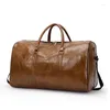 Duffel Bags Duffle Travel Bolsa Bolsa Esportes para Mulheres Couro Homens Capacidade Lazer Pu Pack Grande Ombro Crossbody