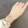 bracciale rigido in argento sterling 925 di marca Dupe di alta qualità con cristalli rosa per braccialetti affascinanti da donna