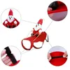 Vêtements pour chiens NONOR Chien Chat Costume De Noël Père Noël Équitation Pet Cosplay Vêtements De Noël Conception De Fête Parodie Vêtements pour Grand Petit Chien 231110