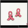 Épingles Broches Épingles Bijoux Insigne Sensibilisation Au Cancer Du Sein Ruban Rose Tour Broche 1Cu7K Drop Delivery Dhfms