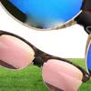 Moda Mens Óculos de Sol Vintage Oversized Óculos de Sol Marca Designer Óculos de Sol Ray Clássico Violeta Espelho Lentes de Vidro com Top Le7698203