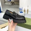 designer casual skor kvinnor läder luggar ensam loafer designer rese g sneaker mode hästbit män platt löpande tränare bokstäver skor plattform loafers med låda