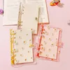 Notepads Purple yellow PVC transparent cute little daisy notebook loose leaf shell magazine planner office supplies 230408