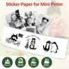 Stickerpapier 30 x 57 mm zelfklevend thermisch voor zakprinter zwart op wit