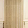 Curtain Fashionable Modern Yarn Dyed Curtains Beads Line For Home Living Room Door El Cafe Interior Decoration Solid