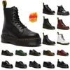 Doc Martens Womens Dr Designer Laarzen Vrouw Martins Luxe Platform Enkel Korte Booties Klassiek Origineel OG Glad Martin Leer Wit Zwart Vintage Quilon Boot