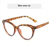 Moda Cat Eye Anti -Blue Ray Plain Glasses Fresh Contrast Color Frame Trendy