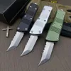 특별 제공 소형 MT Auto Tactical Knife D2 Stone Wash Hellblade CNC 6061-T6 핸들 EDC 선물 나이프 나일론 가방