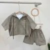 Clothing Sets Boys' Summer Set Short Sleeve Korean Baby Comfortable Hooded Two Piece Fashion Toddler Boys' Clothing 230410