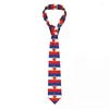 Strikjes Joegoslavië Vlag Unisex Stropdas Casual Polyester 8 Cm Smalle Stropdas Voor Heren Pakken Accessoires Das Huwelijkscadeau