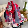 Scarves Fashion Women Warm Cashmere Shawl Scarf Neckerchief 2023 Winter Pashmina Head Wrap Femal Poncho Echarpe Bandana