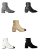 Botas de grife de gotas de grife de gotas ou inverno de renda dupla de renda dupla de couro feminino botas de tornozelo de tornozelo de botas curtas botas de areia