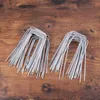 Gartendekorationen 50 PCs Einsätze Zelt Stifte Splitter Metallstahl Stahl gemahlene Stifte Heavy Duty Staples Staples