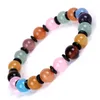 Charm Bracelets Selling Fashion Handmade Pink Crystal Tiger Eye Stone Beads Bracelet For Women And Men