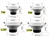 スクエアLEDダウンライト調光照明のスポットライトコブ埋め込み照明器具7W/9W/12W/15W天井ランプAC85-265V 12 LL