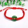 Lien Bracelets À La Mode Imitation Jade Ancienne Boucle Paisible Corde Rouge À La Main Tresse Femmes Bijoux Cadeau Tissé À La Main