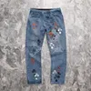 Mens Jeans Chromees Designer Make Old Washed hearts Jeans Chrome Straight Trousers Heart Cross Embroidery Letter Prints Casual for Women Men CH Pants A1