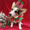 Ropa para perros Disfraz de Navidad para gatos 3 piezas Disfraz de gato Ropa para mascotas Trajes para perros Sombrero de payaso ajustable Capa y cuello Trajes cómodos para perros 231110