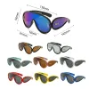 Lunettes de soleil de créateurs pour femmes Masque de vague de fibre Lunettes de soleil pour hommes UV400 Lunettes de soleil de vacances en plein air Anagramme sur les pieds Lunettes de soleil à triple lentille avec boîte