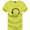 Magliette da uomo Moda di alta qualità Auricolare Cartoon stampato Camicia casual T-shirt da uomo di marca T-shirt in cotone Plus Size 5XL