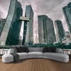 Tapisserier High Rise Building Wall Tapestry Art Decoration Hanging For Family Bedrum vardagsrum Stadslandskapsmönster