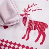 Sängkläder sätter 3d julskydd omslaget Set Double Queen King Reversible Red White Elk Reindeer Bedding Set Child Kids Christmas Year Gift 231109