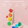 Campana a mano a 8 note Campane di metallo diatoniche colorate Giocattolo musicale a percussione per bambini Insegnamento musicale per bambini Coro in chiesa Matrimonio