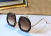 Gouden metalen blauwe rooklenszonnebril voor dames Zomer Sunnies gafas de sol Sonnenbrille UV400 Eye Wear