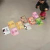 Geschenkpapier Cartoon Zahlengitter Hopscotch Game Bodenaufkleber Abnehmbare selbstklebende Kinderzimmer-Aufkleber Eltern-Kind-Heimdekoration