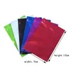 100pcs/lot Glossy 알루미늄 호일 Reclosable 구두 Zip Lock Bags 말린 꽃 음식 포장 견해가 밀봉 가능한 mylar zipper pouches