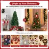 クリスマスデコレーション6フィートツリー人工偽のふわふわのクリスマスの木の休日の装飾金属折りたたみ式スタンド231110