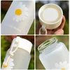 Water Bottles Portable Clear With Bottle Travel Frosted Rope Plastic 500ml Free Daisy Small Cup