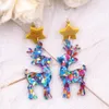 stud 1pair Arrival CN Drop Deer Christmas Neveny Acrylic Early Jewelry for Women 231110