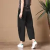 Męskie spodnie shimai damskie bawełniane spodnie lniane splatyczne talia vintage spodni lady luźne spodni S5xl retro bawełniane bawełniane spodnie Z0410