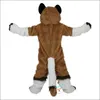 2024 Halloween Brown Fox Dog Husky Cartoon Mascot Costume Suit Party Dress Christmas Carnival Party Fancy Costumes Adult Outfit