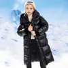Пуховое пальто, черное, золотое, зимнее, с хлопковой подкладкой, 2023, длинная, большая детская толстая теплая детская верхняя одежда с подкладкой, размер 120 170