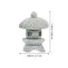 Dekoracje ogrodowe 4PCS miniaturowy piaskowca pagoda Statua japońska kamienna latarnia Zen Style Stypture