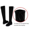 Boots Winter Black padded version Over The Knee Women Boots Soild Color Round Toe Square Heel Lady Long Boots Comfortable Casual Shoes 231109