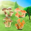 Garden Decorations 4 Pcs Mini Artificial Potted Plants Outdoor Resin Fake Mushroom Home