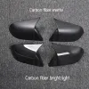 For Tesla Model 3 Model Y 2019-2023 Rear Mirror Cover Real Carbon Fiber Reversing Mirror Cowl Shaped Cover Auto Modification Parts Accessories